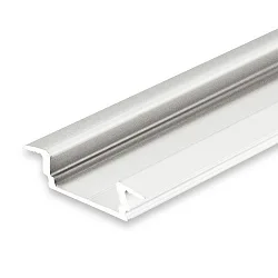 LED Einbau-/ Aufbauprofil DIVE12 FLAT, Aluminium, 200cm, Alu eloxiert