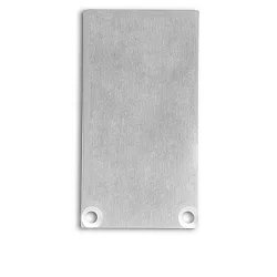 Accessory for profile SURF / DIVE24 FLAT with COVER12 - endcap EC49 Alu (2 pc.), high, incl. screws