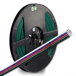 Kabel RGB+W 10m Rolle 5-polig 0.50mm² H03VH-H AWG20