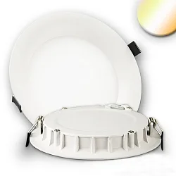 LED Downlight ultraflach, weißdynamisch, IP42, Ø 15.7cm, 15W ColorSwitch 2600|3100|4000K 1100lm 110°, CRI >90, dimmbar