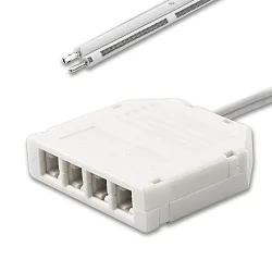 MiniAMP 60cm lace to 4-way distributor (female), max. 3A