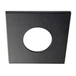 Aluminium cover for recessed spot Sys-68, angular, matt black