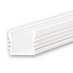 LED surface mount profile SURF12, aluminium, 200cm, white RAL 9010