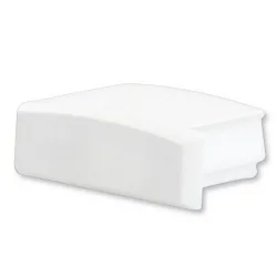 Zubehör für Profil SURF12 FLAT - Endkappe (1 Stk.), EC1W, weiß, geschlossen