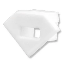 Zubehör für Profil CORNER11 - Endkappe (1 Stk.), EC42W, weiß, mit Kabeldurchführung