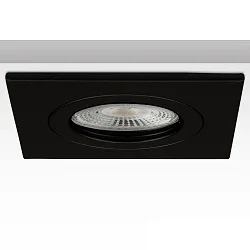 recessed mounting frame for GU10 / MR16, IP20, excl. socket, excl. lamps, aluminium, angular, 7.9 x 7.9cm