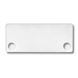 Zubehör für SURF24 / DIVE24 FLAT mit COVER10 - Aluminium-Endkappe EC43 (2 Stk.), inkl. Schrauben, Weiß RAL 9010