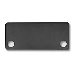 Zubehör für SURF24 / DIVE24 FLAT mit COVER10 - Aluminium-Endkappe EC43 (2 Stk.), inkl. Schrauben, Schwarz RAL 9005