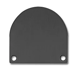 Zubehör für SURF24 / DIVE24 FLAT mit COVER13 - Aluminium-Endkappe EC46 (2 Stk.), inkl. Schrauben, Schwarz RAL 9005