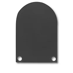 Accessory for SURF24 / DIVE24 with COVER13 - aluminium endcap EC50 (2 pc.), incl. screws, black RAL 9005