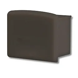 Zubehör für Profil SURF12 BORDERLESS mit COVER3 - Endkappe (1 Stk.), PVC, EC10B, schwarz, geschlossen