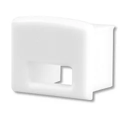 Zubehör für Profil SURF12 BORDERLESS mit COVER3 - Endkappe (1 Stk.), PVC, EC11W, weiß, mit Kabeldurchführung