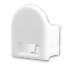 Zubehör für Profil SURF12 BORDERLESS mit COVER5 - Endkappe (1 Stk.), PVC, EC14W, weiß, mit Kabeldurchführung