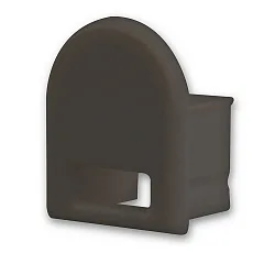 Zubehör für Profil SURF12 BORDERLESS mit COVER5 - Endkappe (1 Stk.), PVC, EC14B, schwarz, mit Kabeldurchführung
