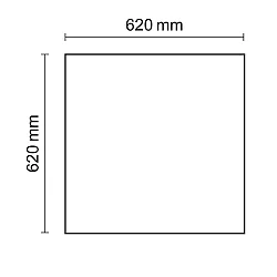 LED Panel Business Line 625 UGR<19 2H, BAP geeignet, IP40, 36W 4000K 4650lm 120°, weiß RAL 9016, nicht dimmbar
