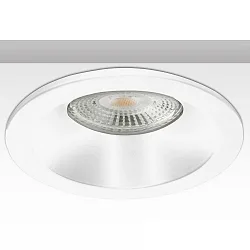 Einbaurahmen rückversetzt für GU10/MR16, IP54, rund, Ø 8.5cm, mit Glaslinse, exkl. Leuchtmittel, Weiß