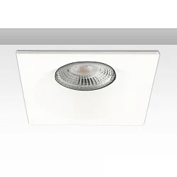Einbaurahmen rückversetzt für GU10/MR16, IP54, eckig, 8.5 x 8.5cm, mit Glaslinse, exkl. Leuchtmittel, Weiß