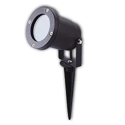 Outdoor Aufbaustrahler, IP65, GU10, exkl. Leuchtmittel, drehbar und schwenkbar, inkl. Erdspieß + Kabel, schwarz