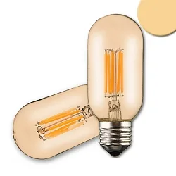 LED Deko-Filament Röhrenform VINTAGE LINE T45 TUBE, E27, 8W 2200K 600lm 360°, dimmbar, Glas Amber