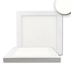 Outdoor LED Deckenleuchte SLIM 18MM, IP52, 22 x 22cm, Trafo integriert, weiß / diffus, 18W 4000K 1450lm 120°