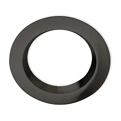 Round aluminium cover for recessed spot Sys-90, set back, black