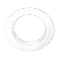 Round aluminium cover for recessed spot Sys-90, set back, white
