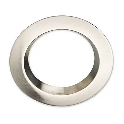 Round aluminium cover for recessed spot Sys-90, set back, matt chrome