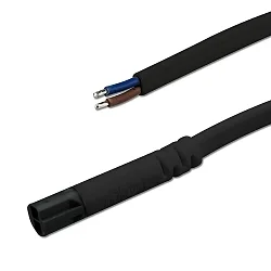 Mini-Plug Anschlusskabel Male, 100cm, 2x0.75, IP54, max. 48V, Schwarz