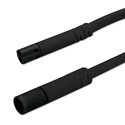 Mini-Plug Verlängerung Male-Female, 100cm, 2x0.75, IP54, max. 48V, Schwarz
