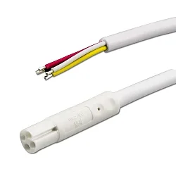 Mini-Plug RGB Anschlusskabel Male, 100cm, 4-polig, IP42, weiß, max. 48V