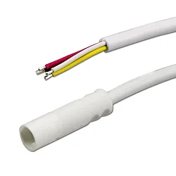 Mini-Plug RGB Anschlussfassung Female, 100cm, 4-polig, IP42, weiß, max. 48V