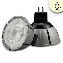 Vollspektrum LED Strahler MR16 COB, 12V AC/DC, GU5.3, 7W 3000K 520lm 36°, CRI>98, dimmbar