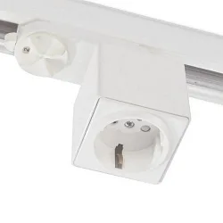 3-Phasen Steckdosen-Adapter (CLASSIC + S1), mit Schutzkontaktstecker, 230V AC, max. 6A, inkl. Kindersicherung, weiß