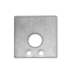 Zubehör für Profil SURF16 - Aluminium-Endkappe (2 Stk.), inkl. Schrauben, EC59, mit Kabeldurchführung