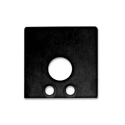 Accessory for profile SURF16 - endcap (2 pc.), incl. screws, EC59B, black, with cable opening