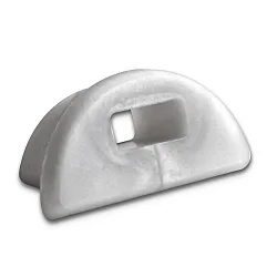 Accessory for cooling profile SURF12 HIDDEN (ISO-112433) - endcap (1 pc.), SIL EC70, grey, with cable opening