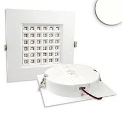 LED downlight PRISM, UGR<19, suitable for offices, IP54, angular, 19 x 19cm, fixed optics, dimmable, 18W 4000K 2000lm 90°