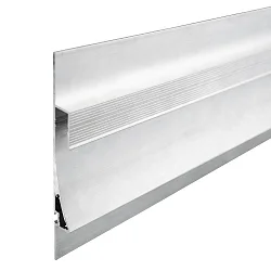 LED Trockenbau-Leuchtenprofil SINGLE CURVE, indirektes Licht, für 1 LED-Strip, Aluminium, 200cm, Alu eloxiert
