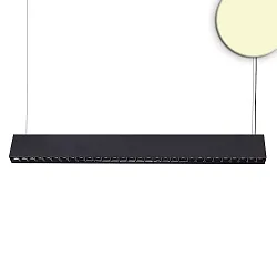LED Hängeleuchte Raster Up+Down, UGR<6, BAP geeignet, 128cm, 45W 3000K 2900lm 30°, CRI >90, TRIAC dimmbar, schwarz