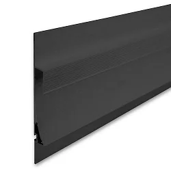 LED Trockenbau-Leuchtenprofil SINGLE CURVE, indirektes Licht, für 1 LED-Strip, Aluminium, 200cm, Schwarz eloxiert RAL 9005