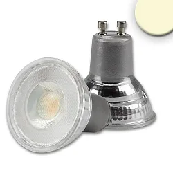 Prismatic LED spot, GU10, 5W 3000K 430lm 899cd 45°, CRi >90, dimmable, partially satined