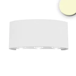 LED Außenwandleuchte Up&Down 6*1W CREE, mit Fokuslinsen, IP54, 6W 3200K 480lm, überlagernd strahlend, Aluminium, Sandweiß