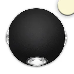 Outdoor LED wall luminaire Up&Down 4*1W CREE, with focus lenses, 4-seitig, IP54, 4W 32000K 350m, aluminium, sand black