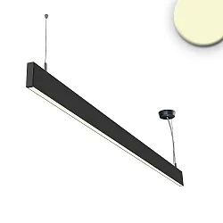 LED Hängeleuchte Linear Up+Down 1200, IP40, prismatisch, linear-verbindbar, 40W 3000K 2550+750lm 2x120°, Schwarz