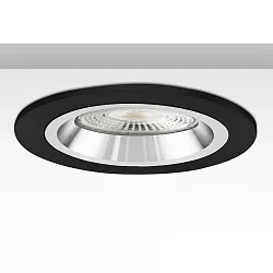 Einbaurahmen Kombi RUND für GU10/MR16 Spots, IP20, starr, exkl. Fassung, Aluminium, Schwarz / weiß-silber