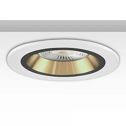 Einbaurahmen Kombi RUND für GU10/MR16 Spots, IP20, starr, exkl. Fassung, Aluminium, Weiß / schwarz-gold