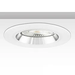 Einbaurahmen Kombi RUND für GU10/MR16 Spots, IP20, starr, exkl. Fassung, Aluminium, Weiß / weiß-silber