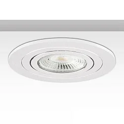 Einbaurahmen Kombi RUND für GU10/MR16 Spots, IP20, starr, exkl. Fassung, Aluminium, Weiß / Alu weiß