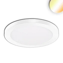 LED Aufbau-/Einbauleuchte Slim Flex, IP44, 18W, ColorSwitch 3000|3500|4000K 1530lm 120°, Deckenausschnitt variabel, Weiß