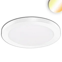 LED Aufbau-/Einbauleuchte Slim Flex, IP44, 24W, ColorSwitch 3000|3500|4000K 2040lm 120°, Deckenausschnitt variabel, Weiß